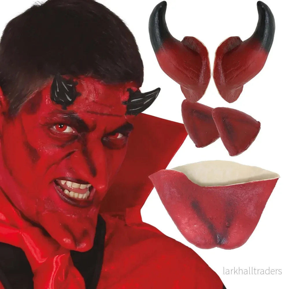 Latexset, djävul röda Latexset, djävul röda