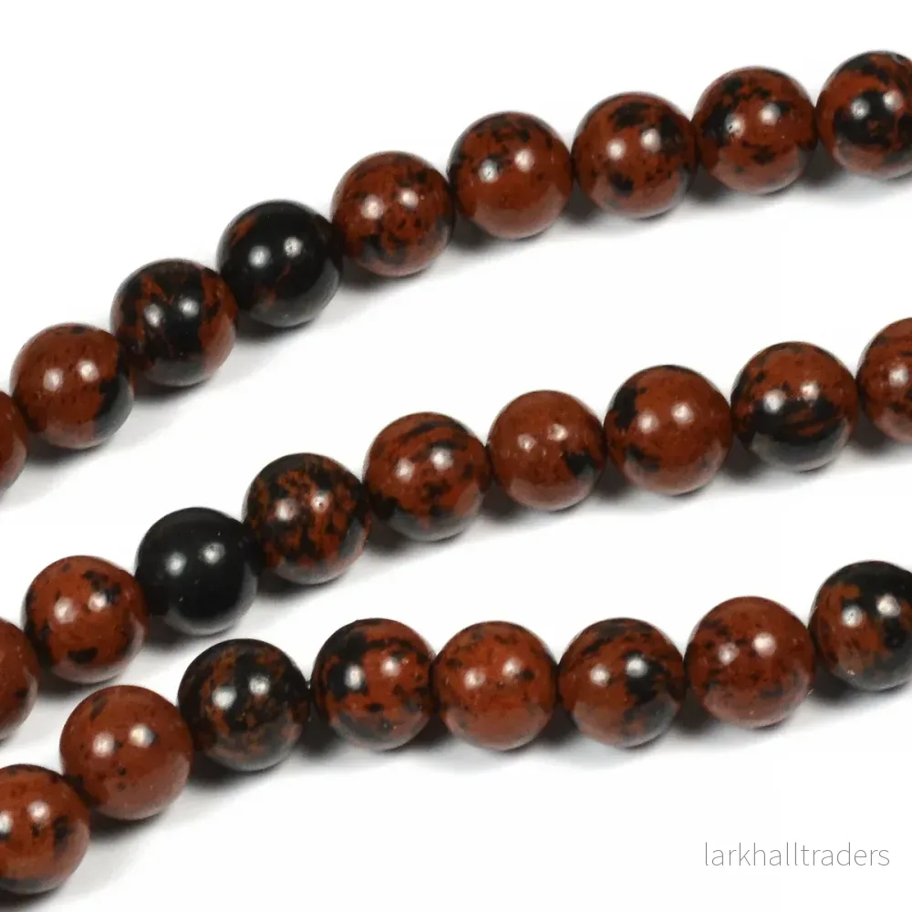 Mahogny obsidian pärlor, 6mm
