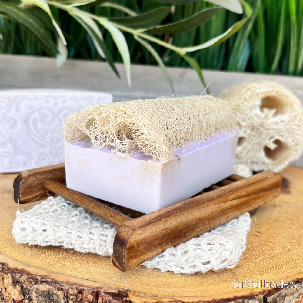 Lavendel Sheasmör Loofah Tvålbar