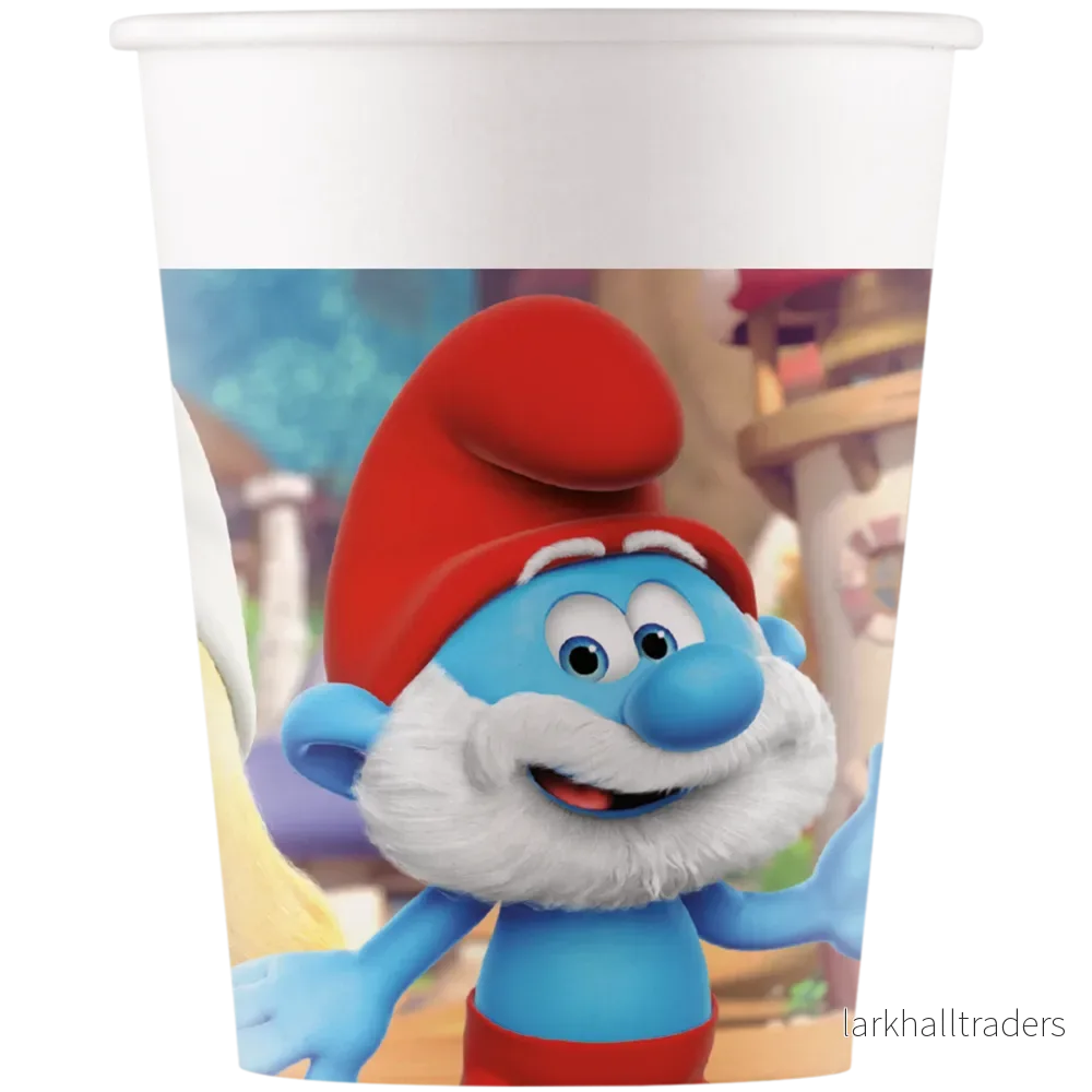 Pappersmuggar, Smurfarna 200 ml 8 st