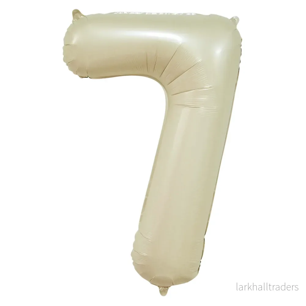 Folieballong, siffra 7 krämvit 86 cm Folieballong, siffra 7 krämvit 86 cm
