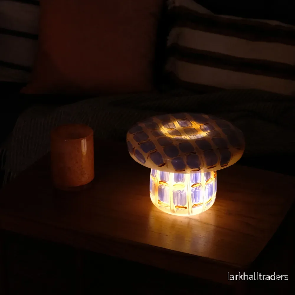 Bemålad lampa - Ljusblå/Koppar - Bild 3