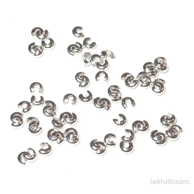 Gömmor, silver, 3mm, 50st Gömmor, silver, 3mm, 50st