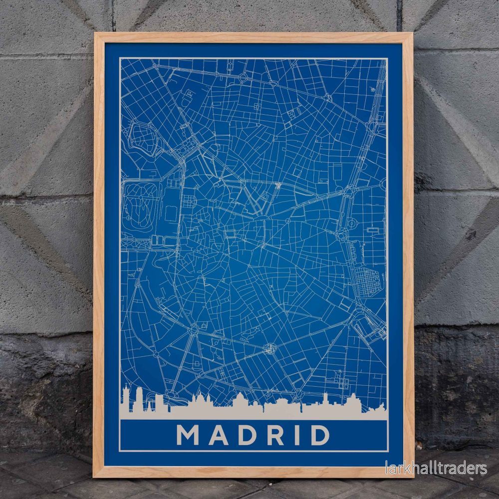 Minimalistisk Madrid Poster