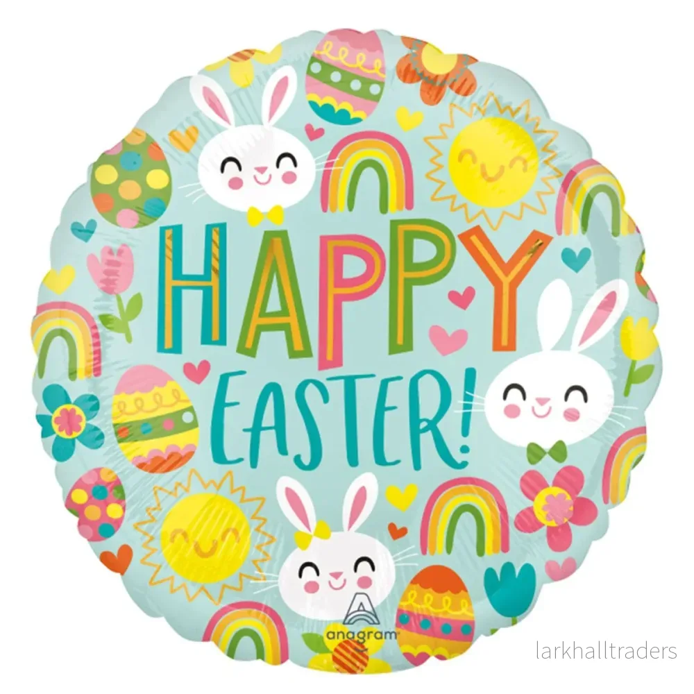 Folieballong, happy easter 43 cm Folieballong, happy easter 43 cm