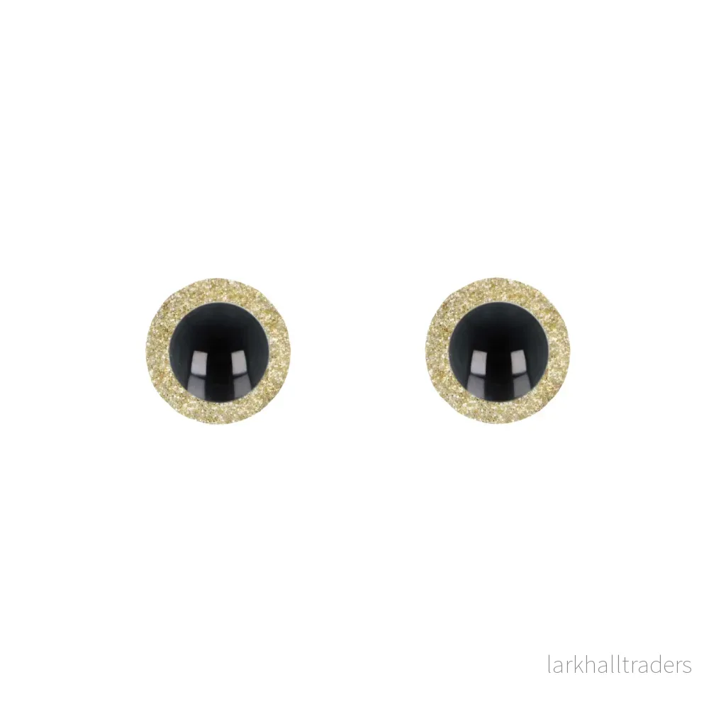 Säkerhetsögon *glitter*, guld, 8mm, 2 par Säkerhetsögon *glitter*, guld, 8mm, 2 par