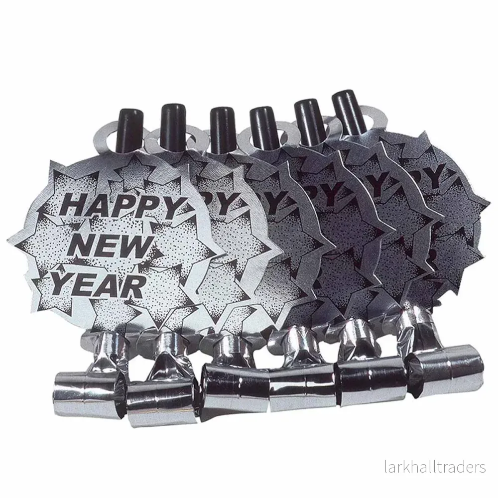 Blåsormar, happy new year silver 6 st Blåsormar, happy new year silver 6 st