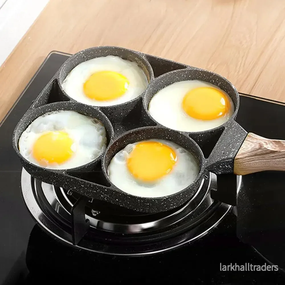 Fyrdelad stekpanna för omelett, ägg och pannkakor Fyrdelad stekpanna för omelett, ägg och pannkakor