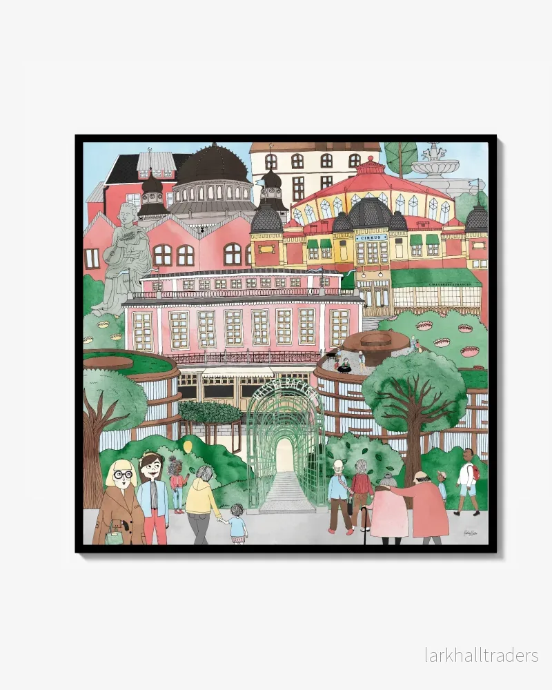 Folkvimmel på Djurgården Poster