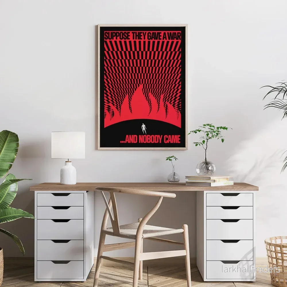 Man inför lågor Poster