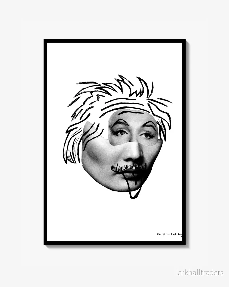 Selfportrait svartvit Print