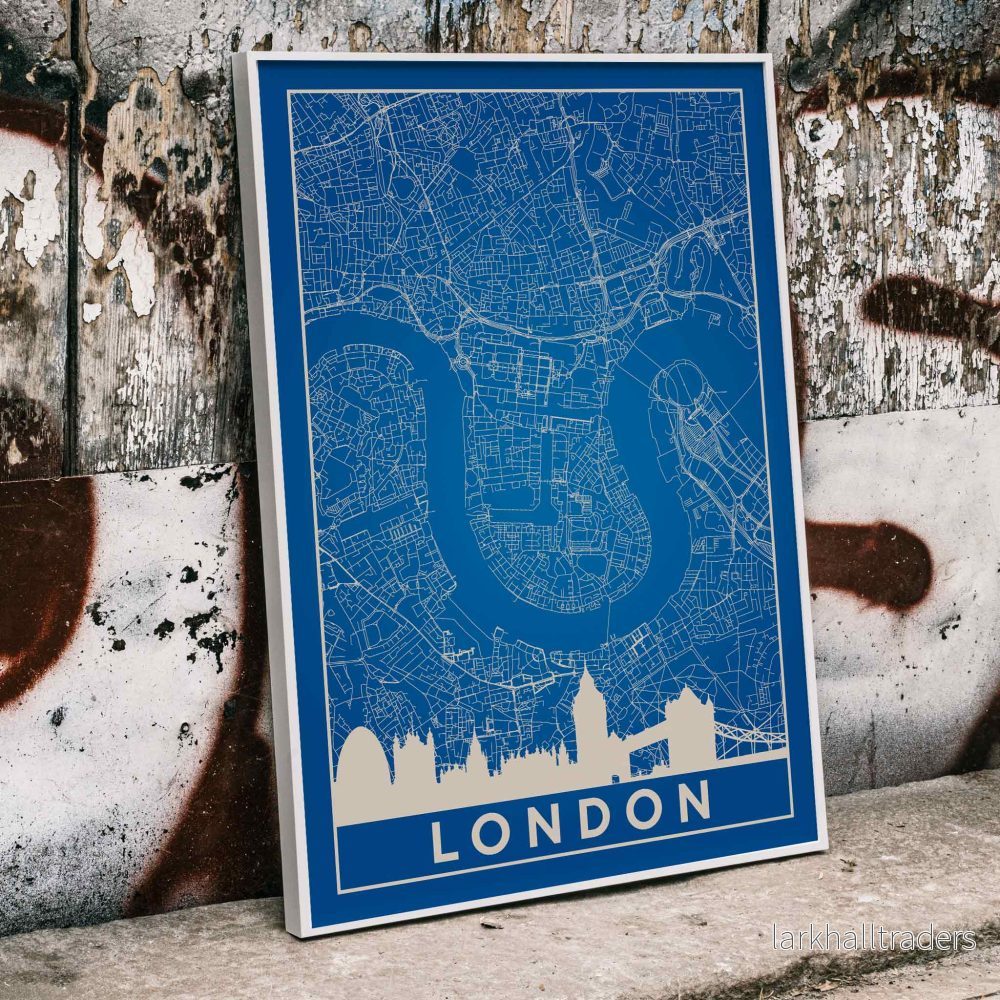 Minimalistisk Londonkarta Poster