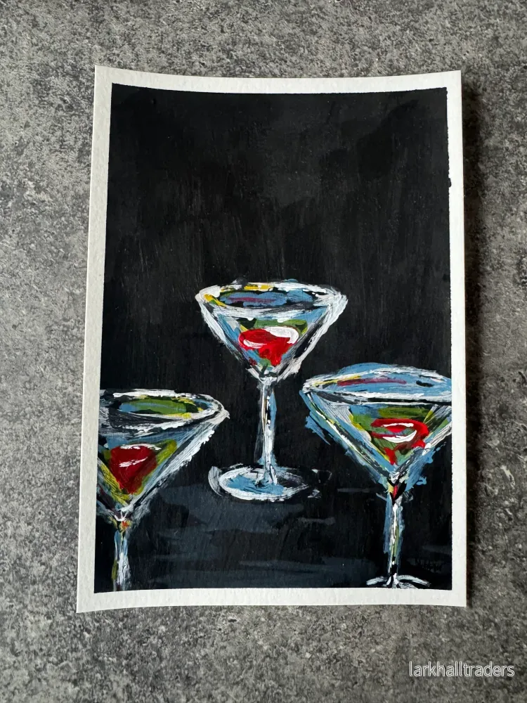”Three Martinis” – Original Målning ”Three Martinis” – Original Målning