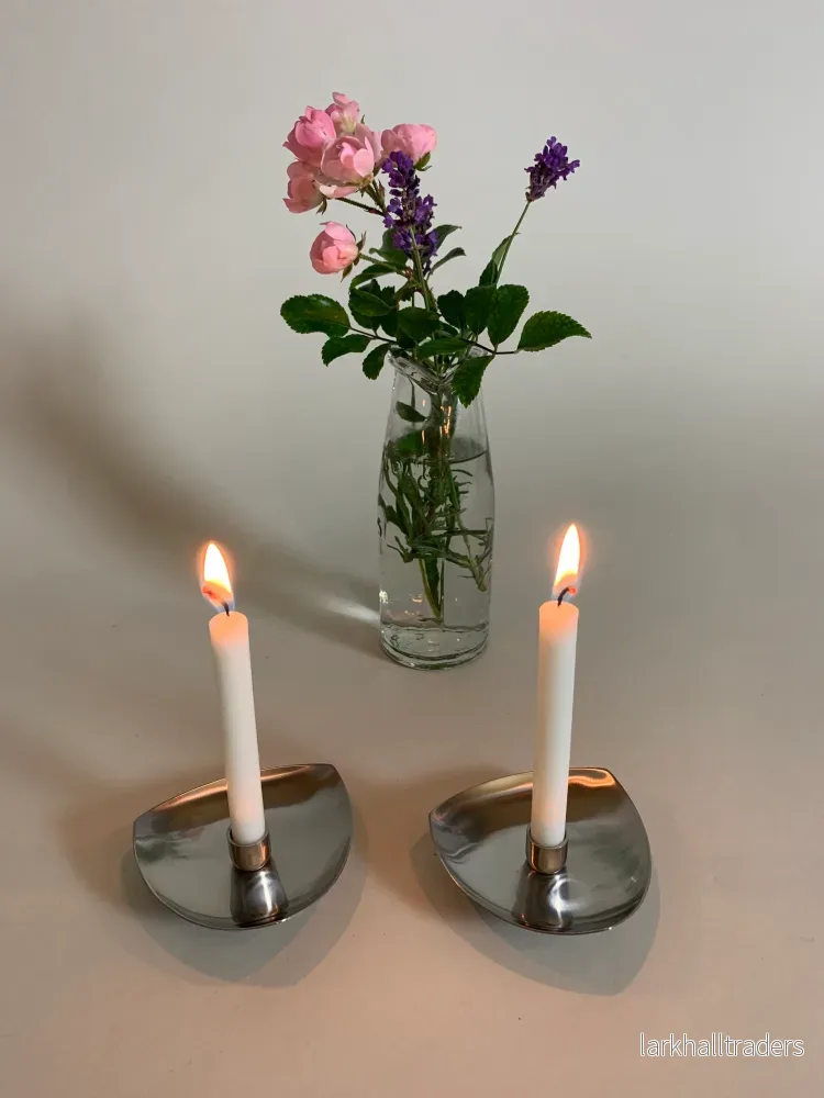 Två st. Stelton ljusstakar i originalförpackning
