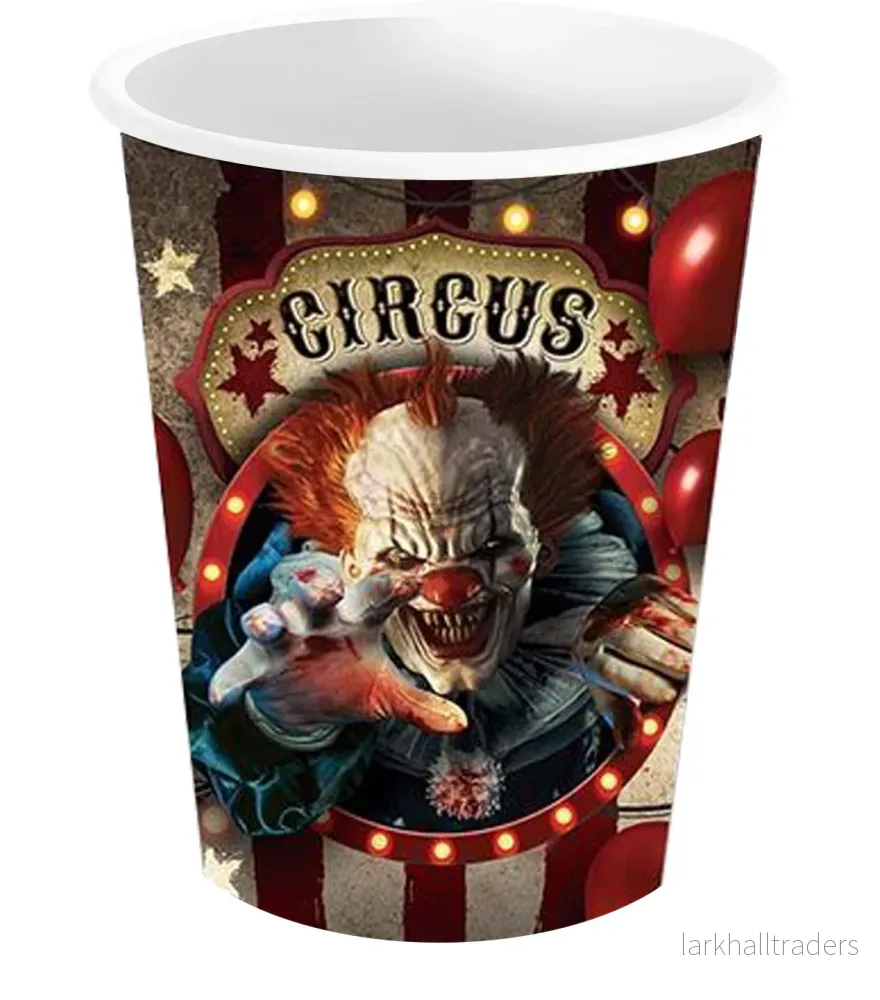 Pappersmuggar, cirkusclown 240 ml 6 st Pappersmuggar, cirkusclown 240 ml 6 st