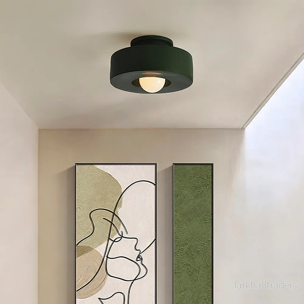 HaloResin – Modern Rund Taklampa i Glas och Konstharz - Bild 2