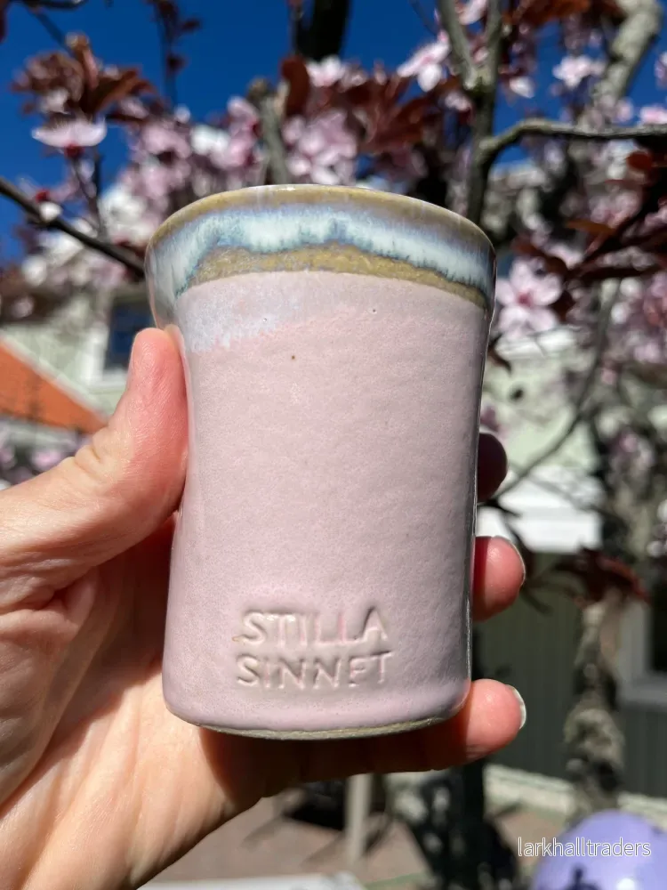 Handgjord Kopp - Rosa/Vit (Mellan) - Bild 2