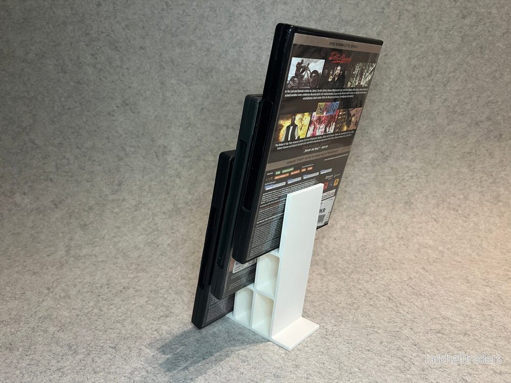 Displayställ för 3 spellådor eller DVD-boxar - viftformat - Bild 2