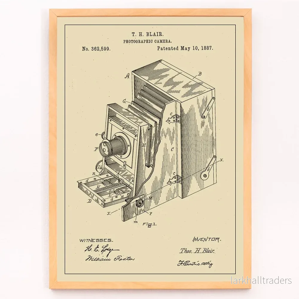 Patent på fotografisk kamera Poster - Bild 3