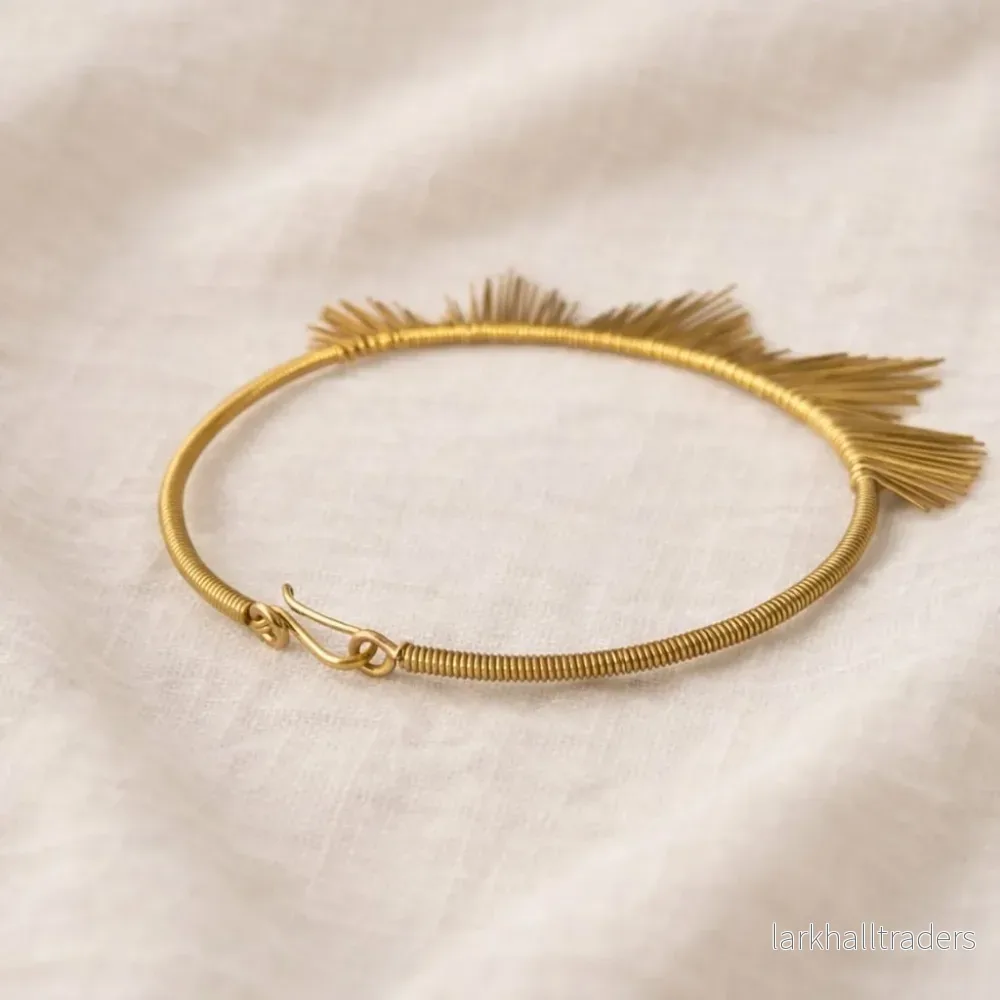 Anyanwu Halsband - Guldpläterad - Handgjord i Afrika - Bild 3