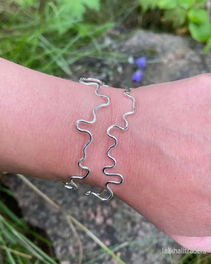 Handgjord Silver Armband Cloud - Bild 2