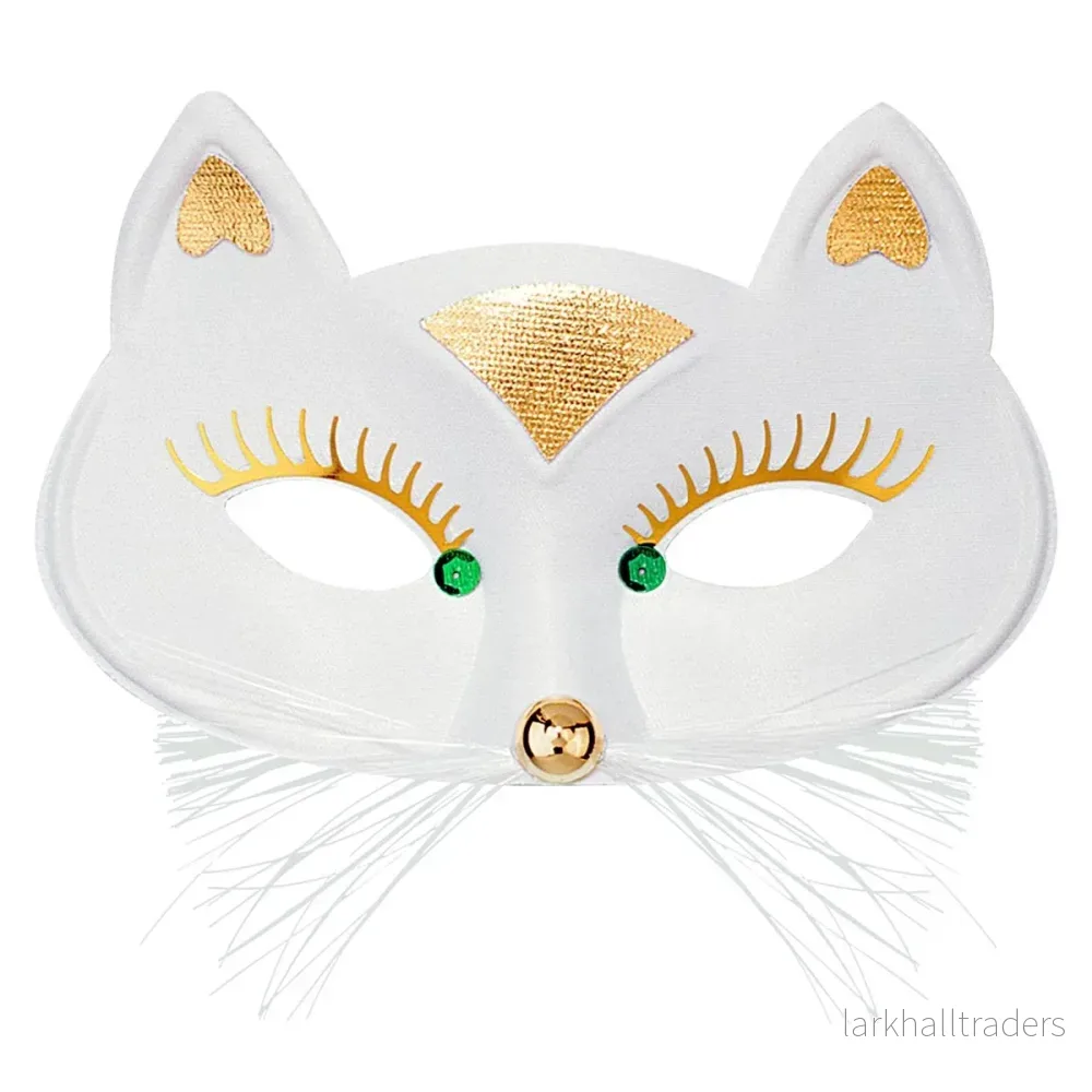 Ögonmask, katt vit