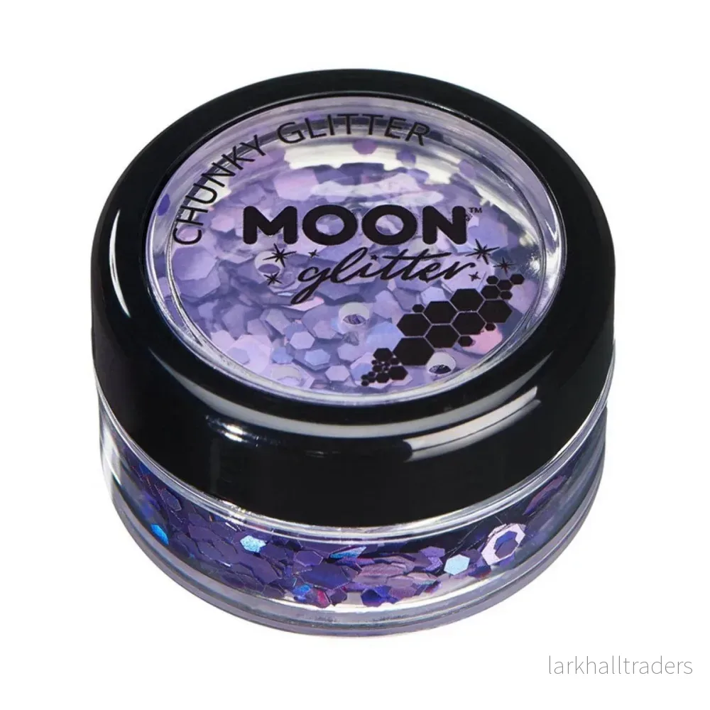 Moon Glitter Holographic Chunky Glitter, purple 3 g