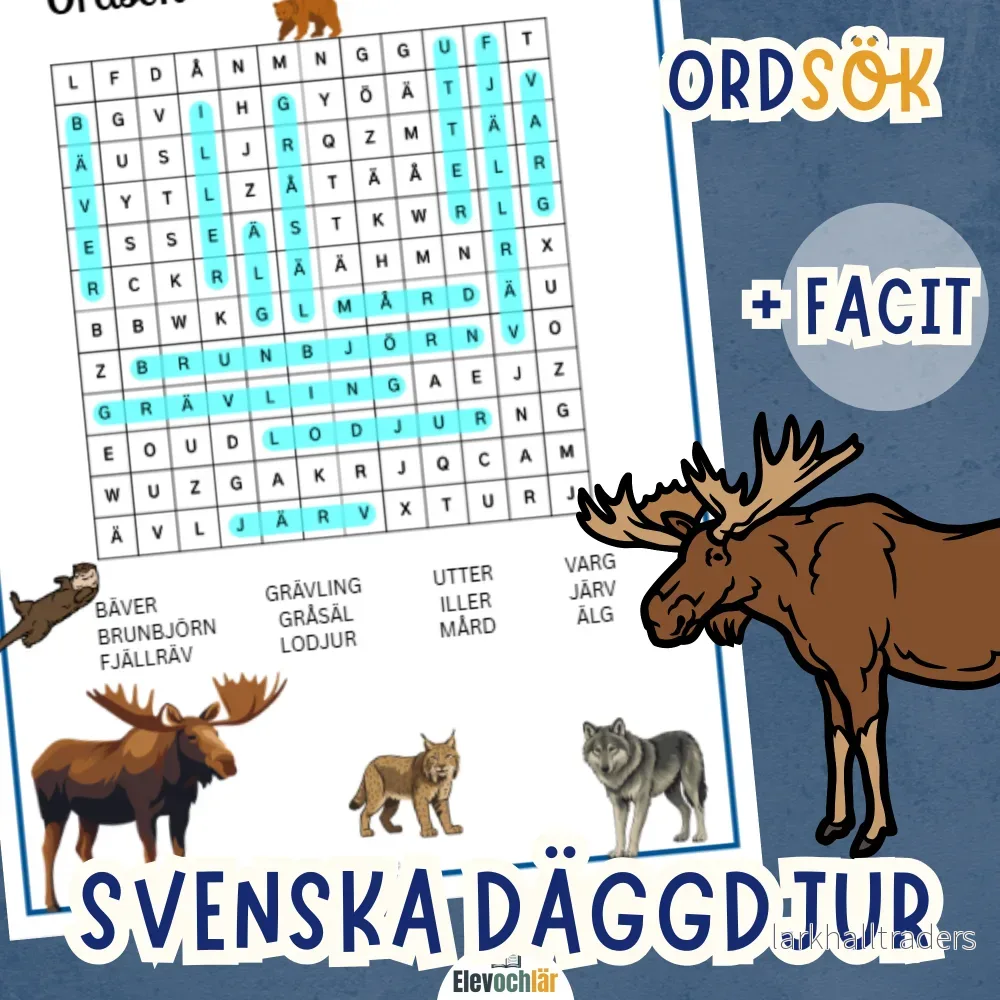 Svenska däggdjur Ordsök