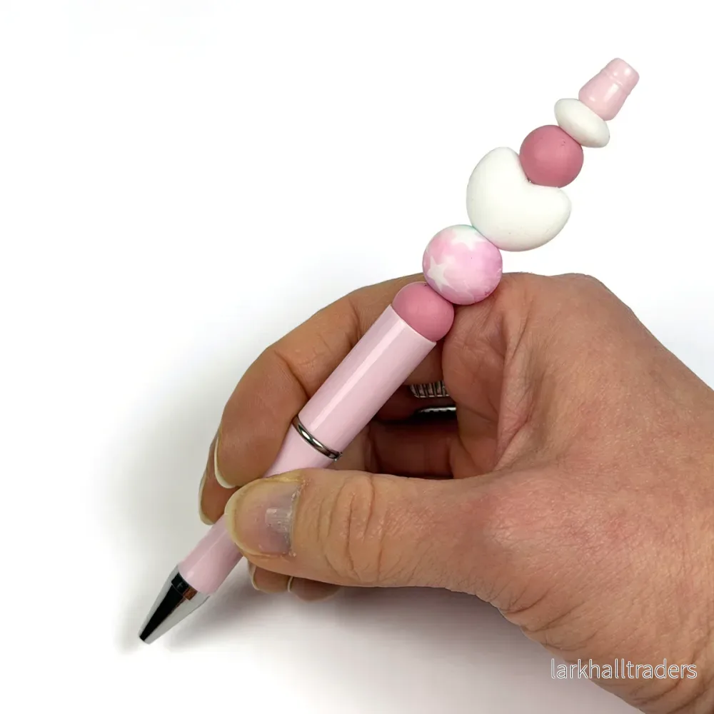 DIY-kit penna "hjärta vit/rosa" - Bild 2