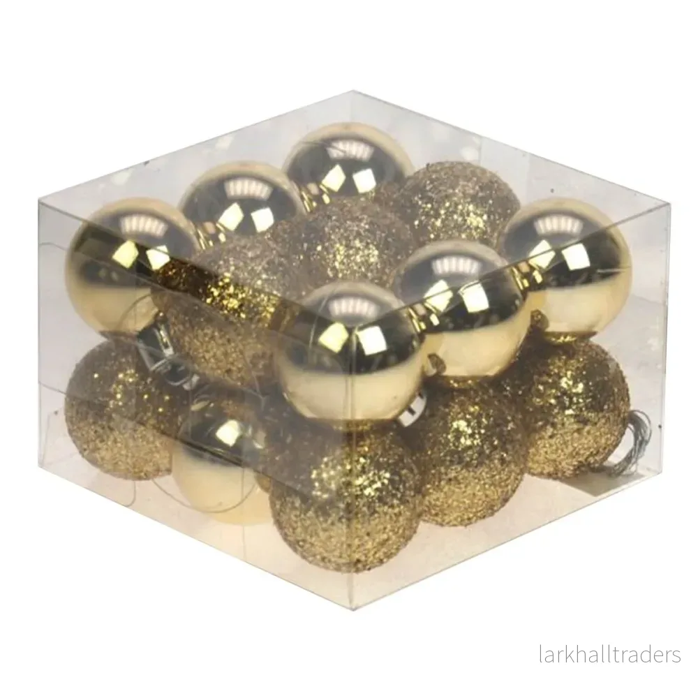Julgranskulor, guld 18 st 3 cm Julgranskulor, guld 18 st 3 cm