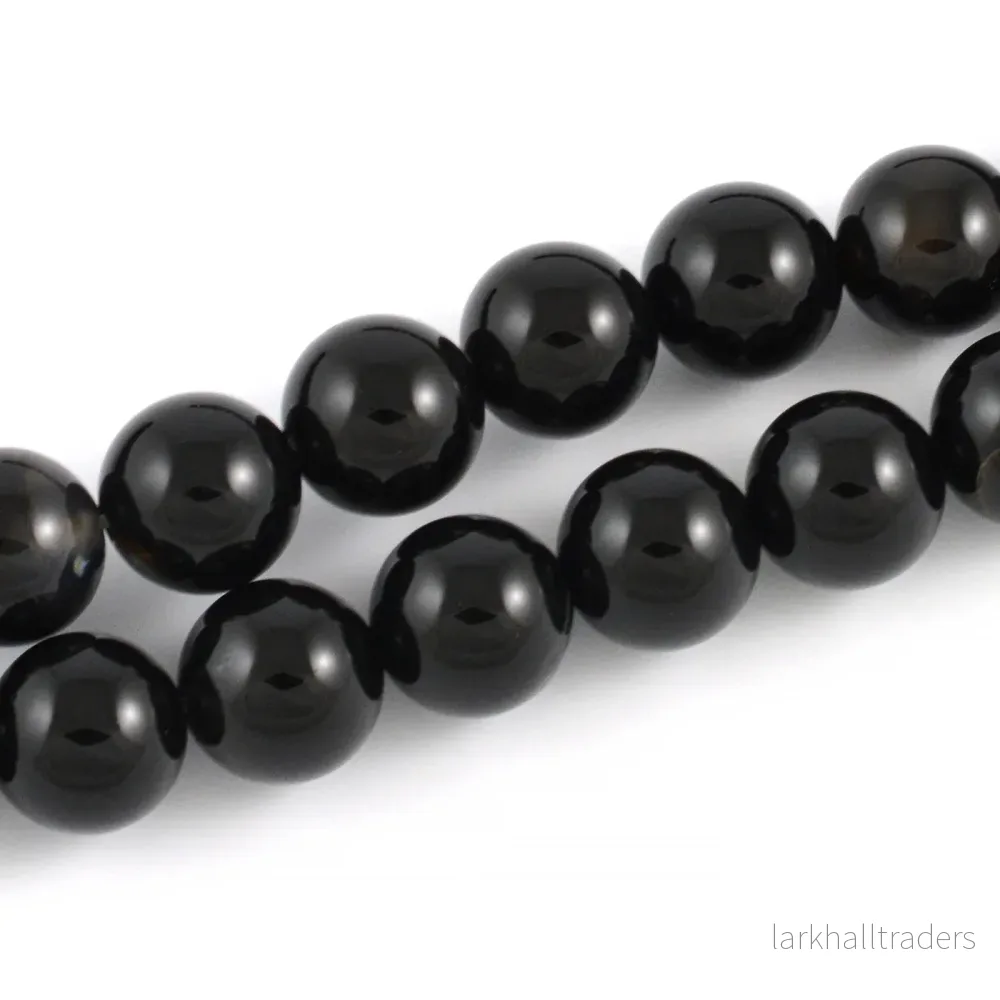 Onyx pärlor, svart, 10mm