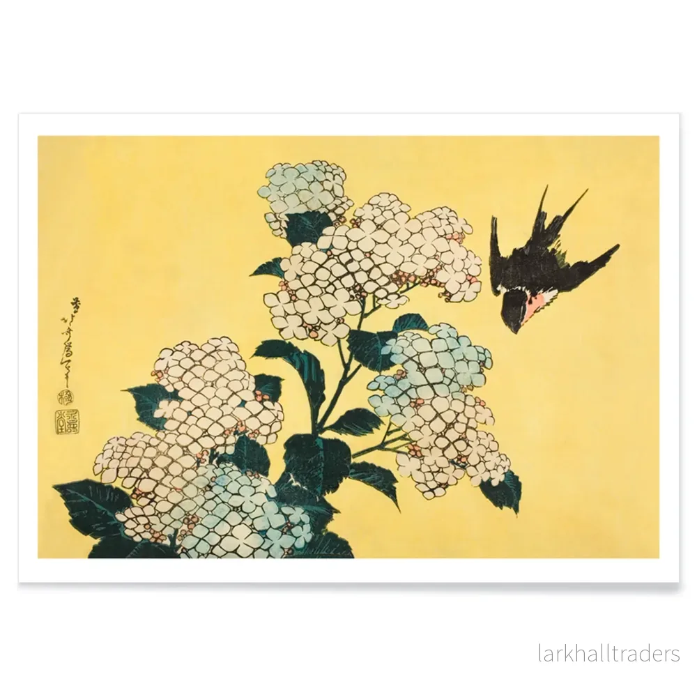 Hortensia och svala Poster - Bild 2