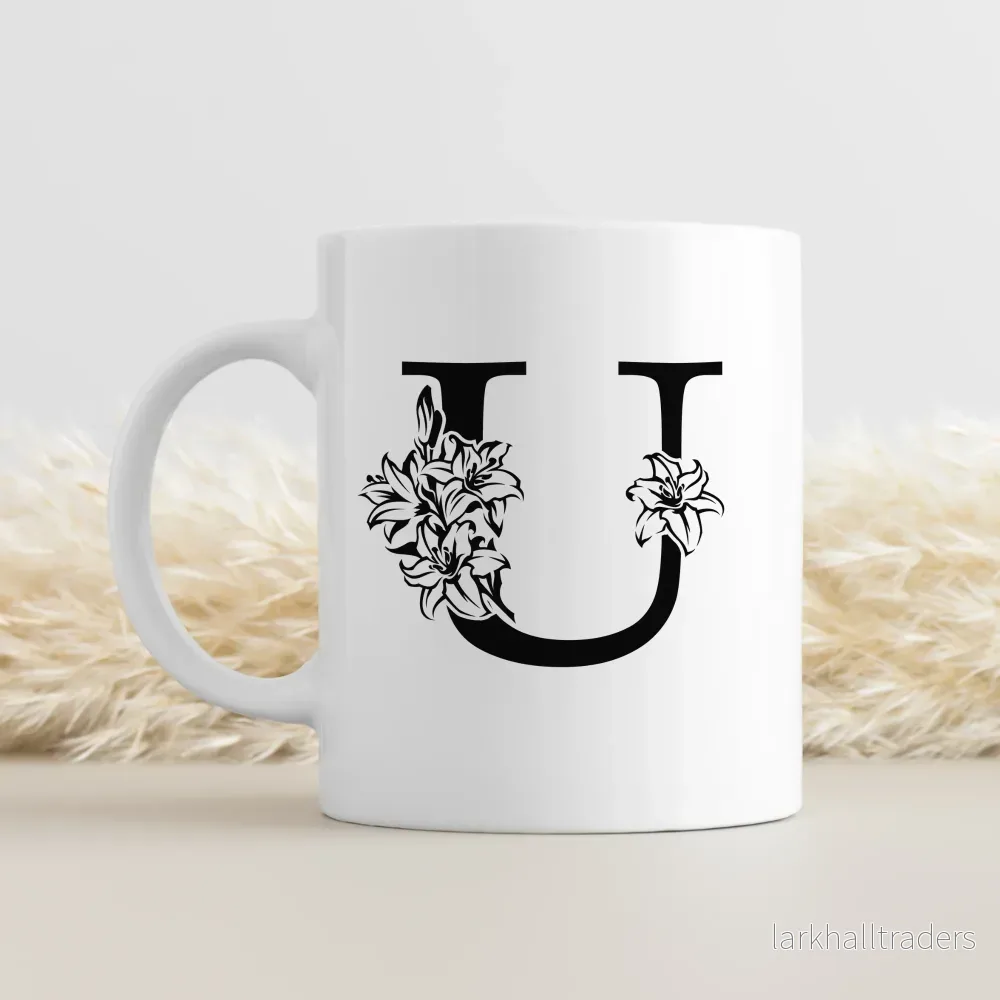 Monogram med blommor - skärfiler - Bild 3