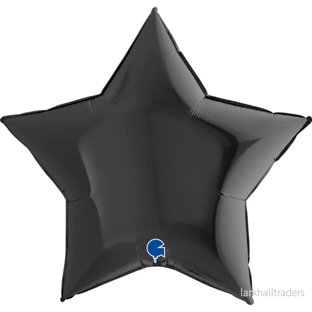 Folieballong, stjärna svart 91 cm Folieballong, stjärna svart 91 cm