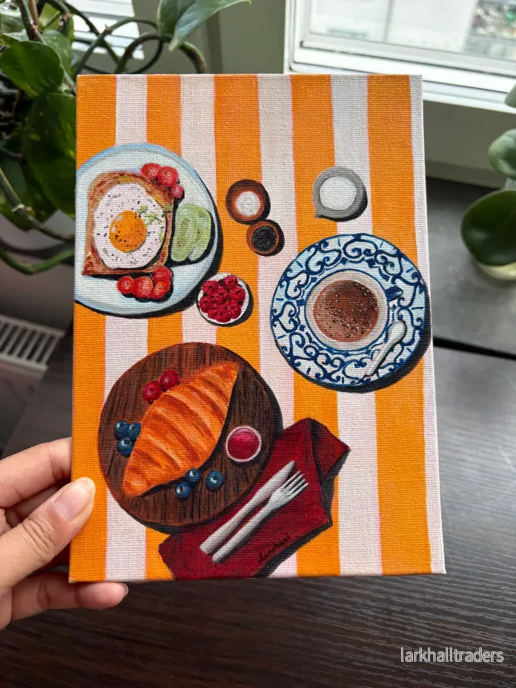 The Slow Morning — Original Akrylmålning - Bild 3