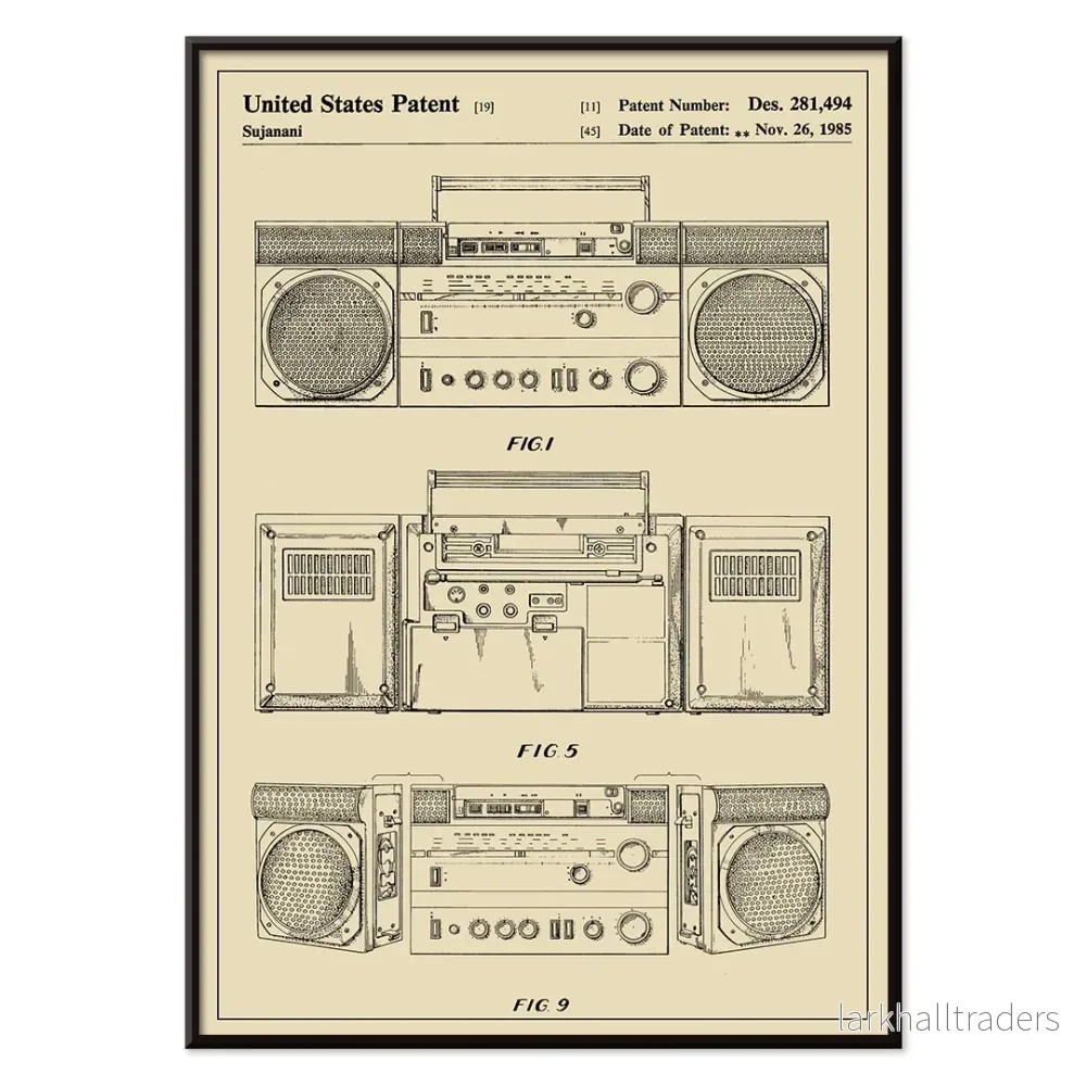 Kassettspelarpatent Poster - Bild 2