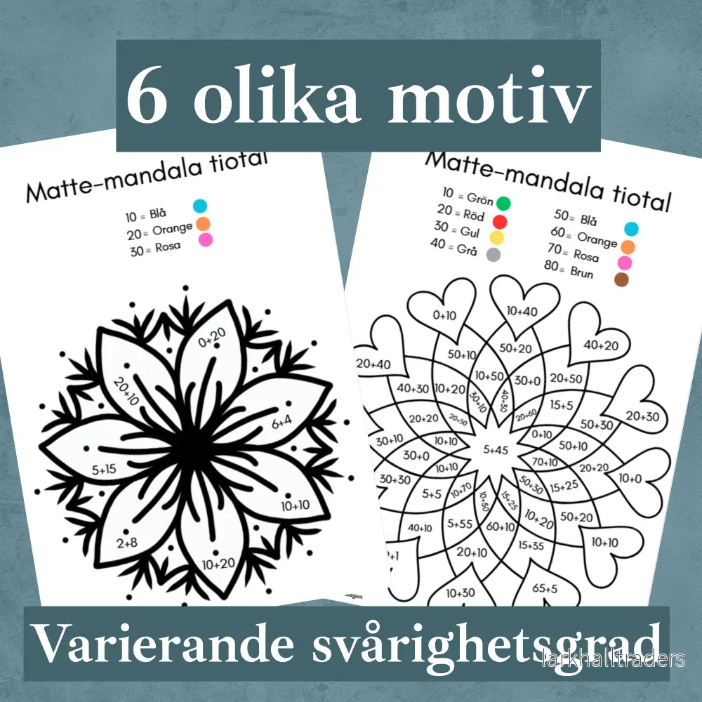 Matte-mandalas addition tiotal - Bild 2