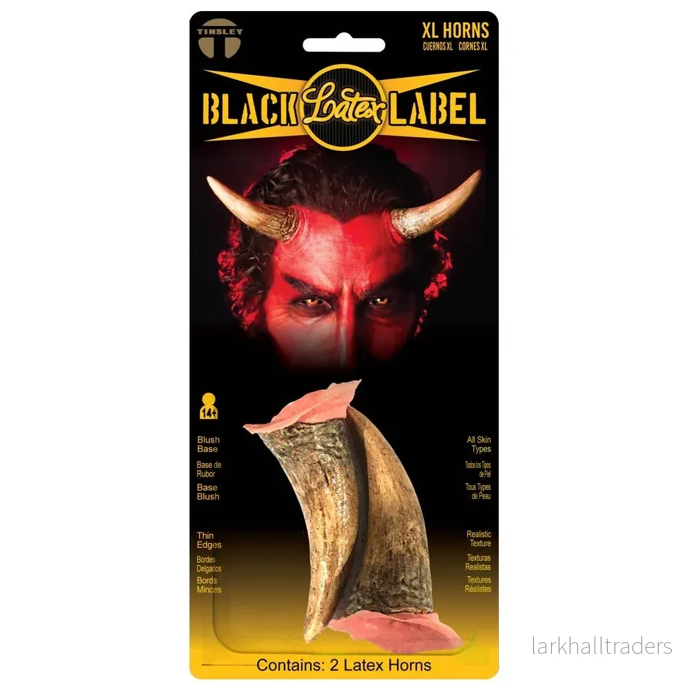 Black Label Latex Horns – XL Devil Horns Black Label Latex Horns – XL Devil Horns