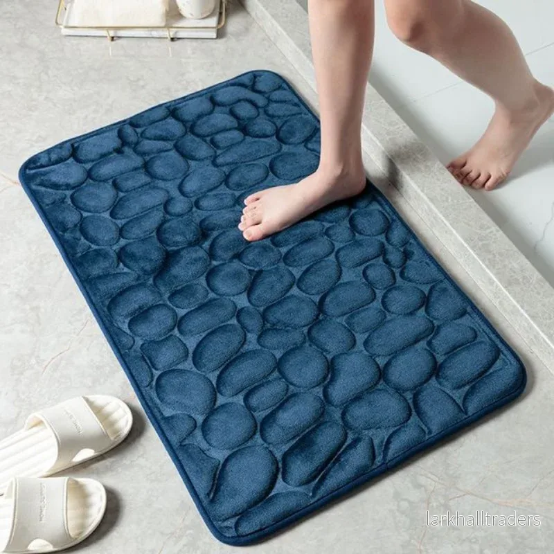 Badrumsmatta i memory foam med stendesign Badrumsmatta i memory foam med stendesign