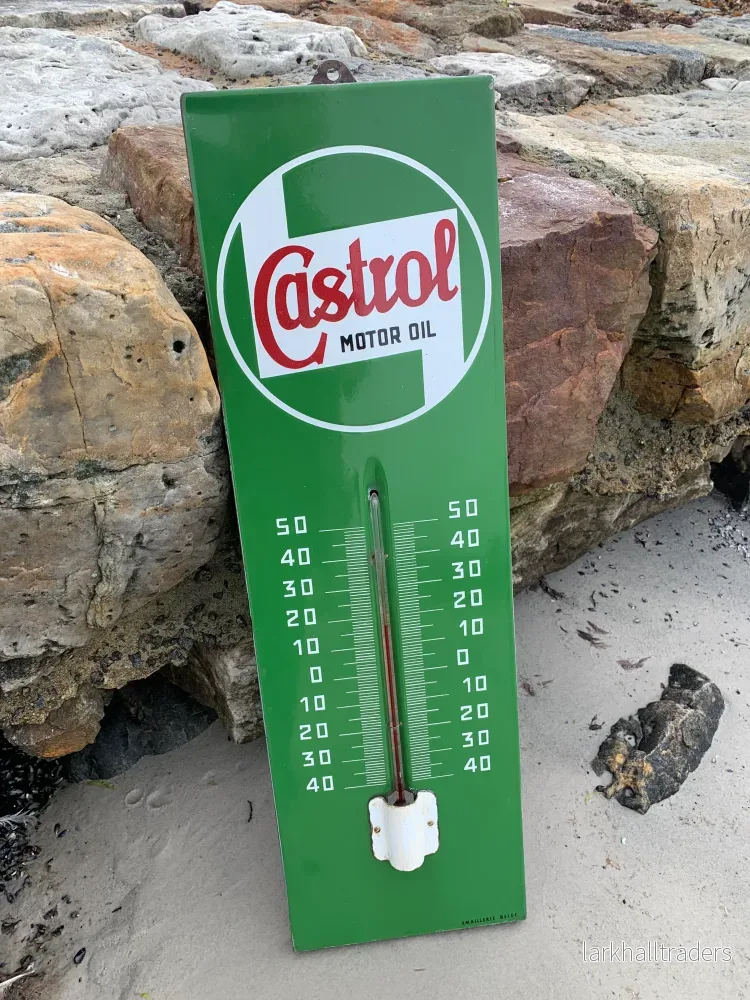 Castrol reklamskylt i emalj Castrol reklamskylt i emalj