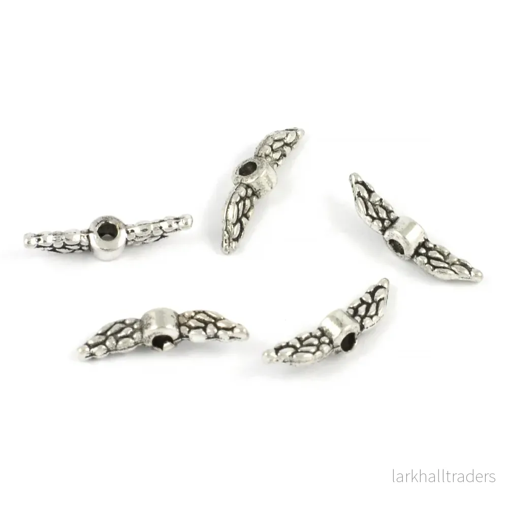 Mini änglavingar, antiksilver, 12x3mm, 25st Mini änglavingar, antiksilver, 12x3mm, 25st