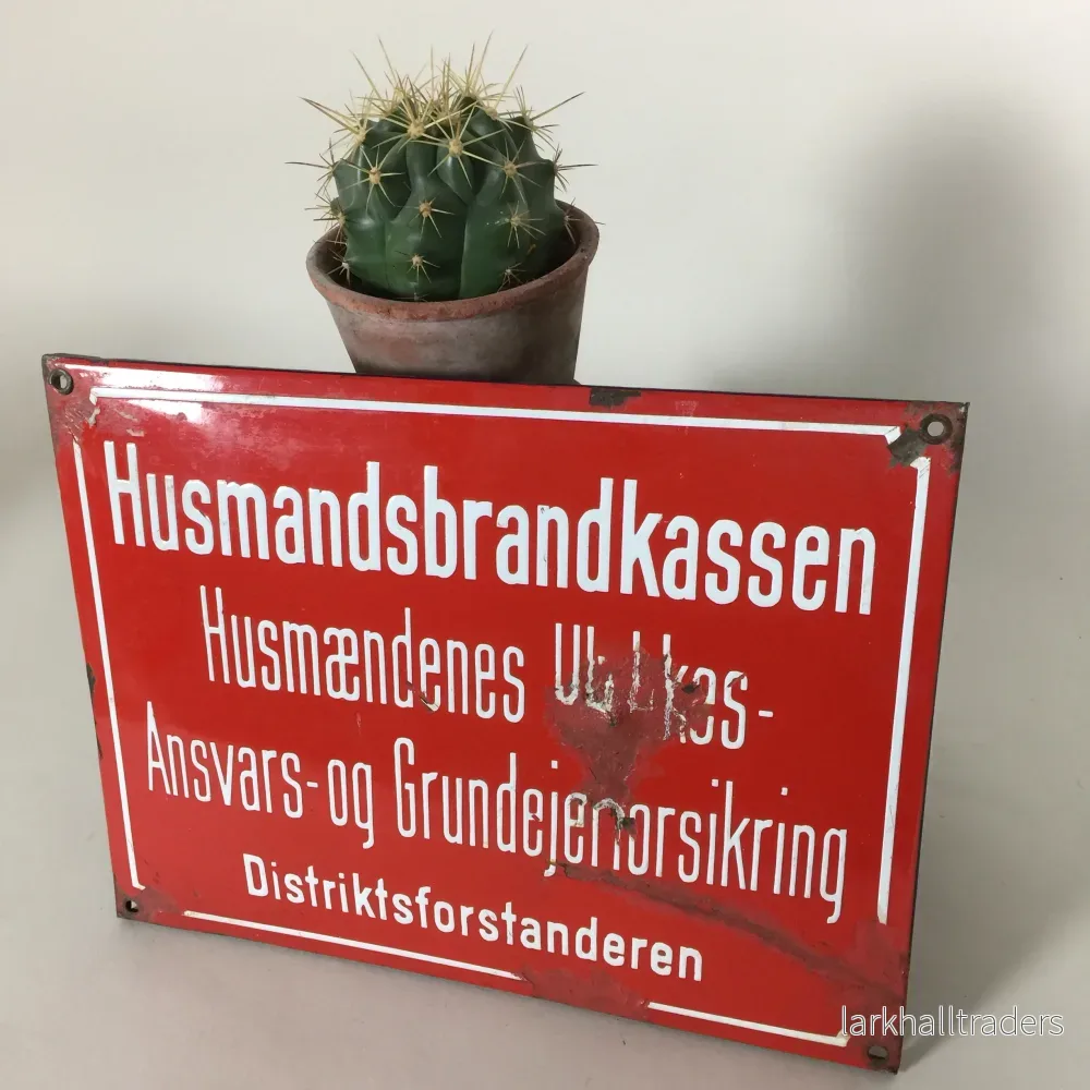 Gammal emaljskylt med mycket patina - Bild 2