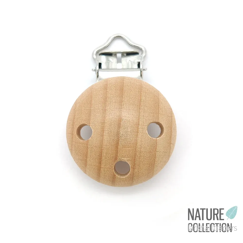 Träclips Premium Wood, runt med ventilationshål, 30mm