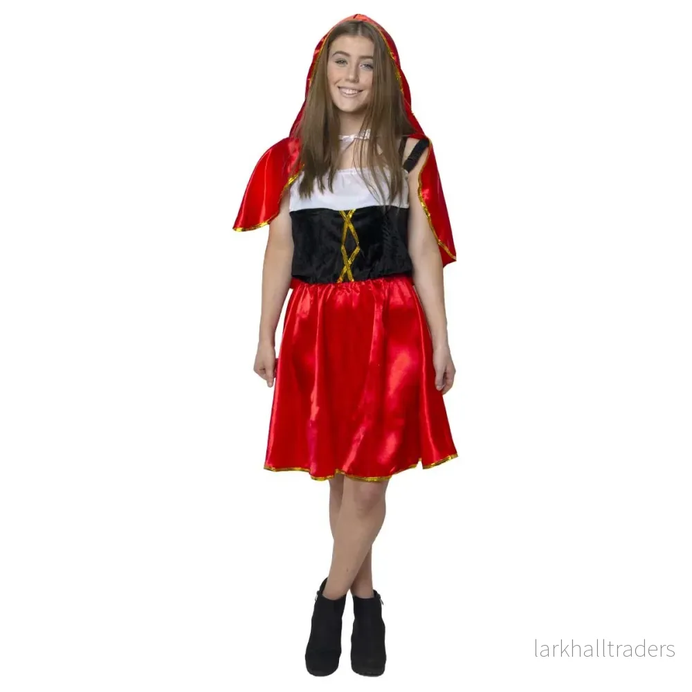 Klänning, röd luva Klänning, röd luva