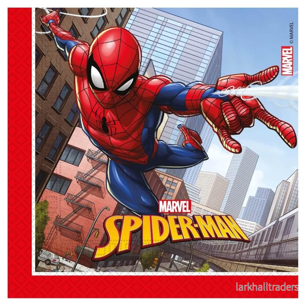 Servetter, Spiderman 33×33 cm 20 st