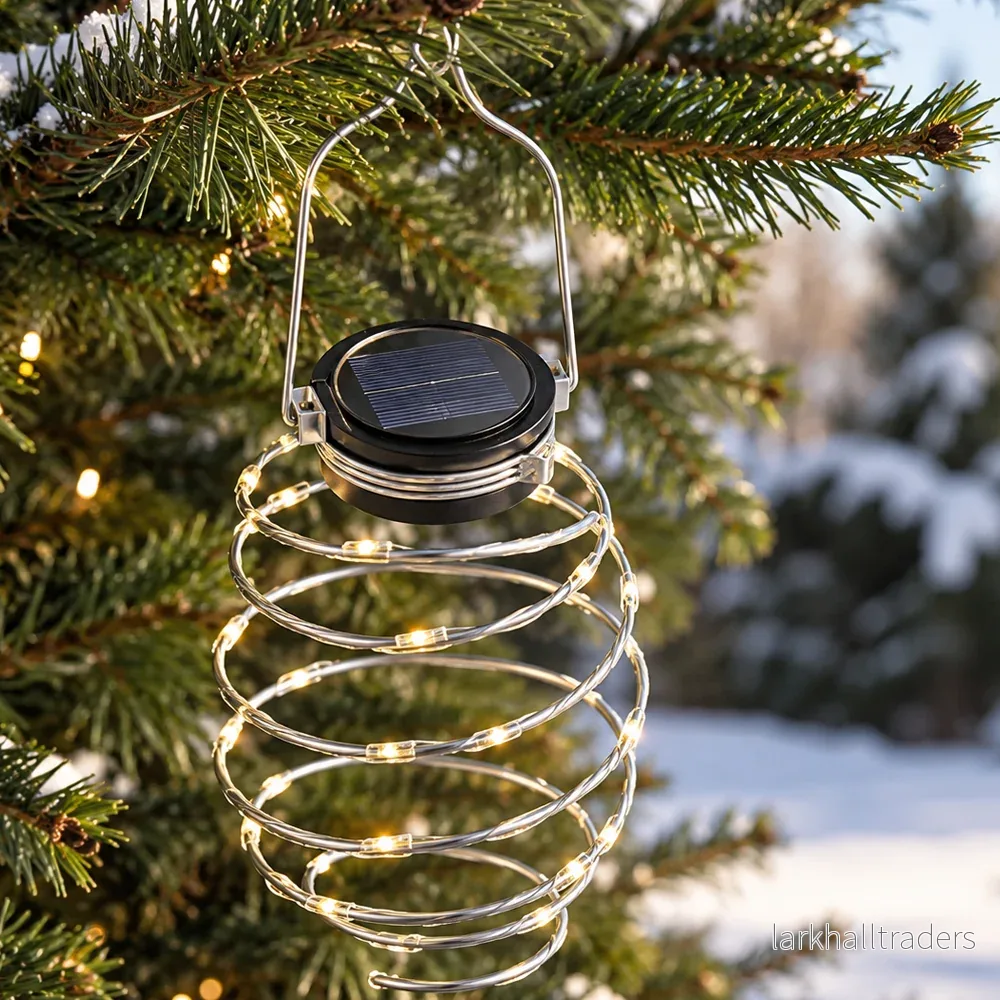 Solar Spiral Hänglampa – 16 LED med Varmt Ljus - Bild 3