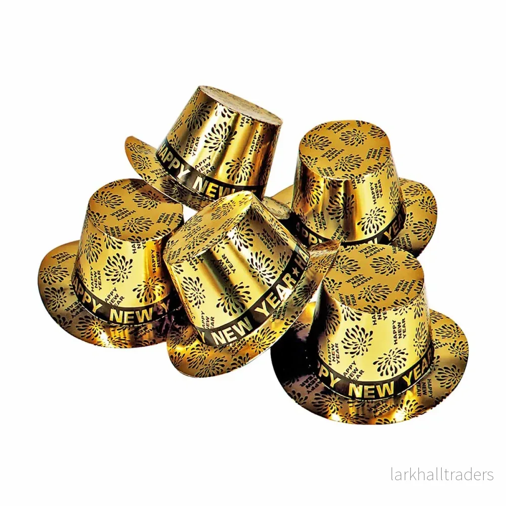 Pappershatt, guld happy new year - Bild 2
