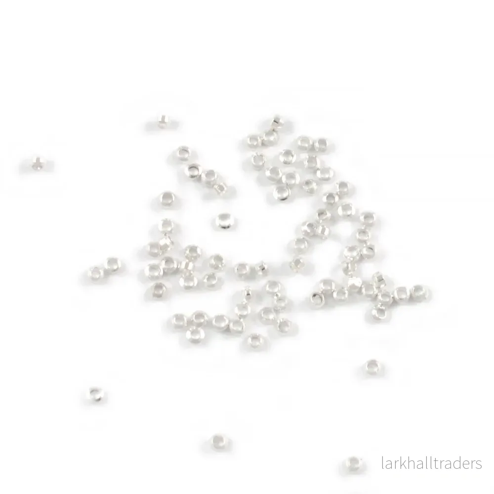 Klämpärlor, silver, 1,5mm, 400st Klämpärlor, silver, 1,5mm, 400st