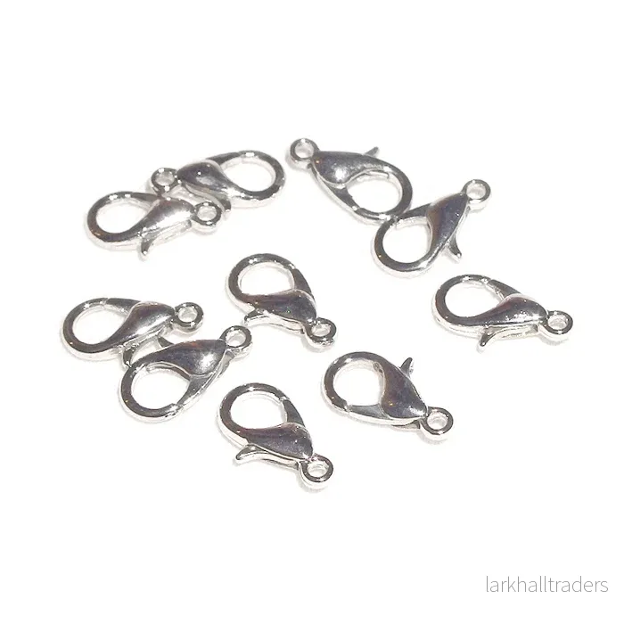Klolås, silver, 10mm Klolås, silver, 10mm