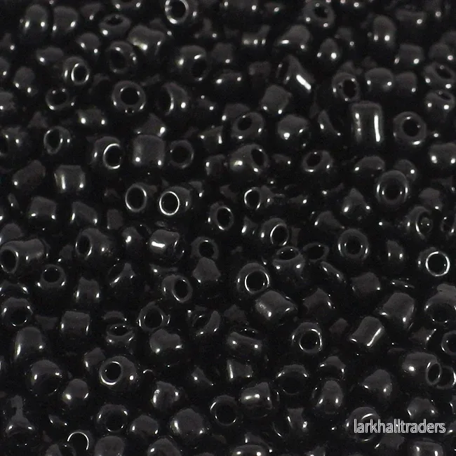 Seed Beads, 4mm, opak svart - Bild 2